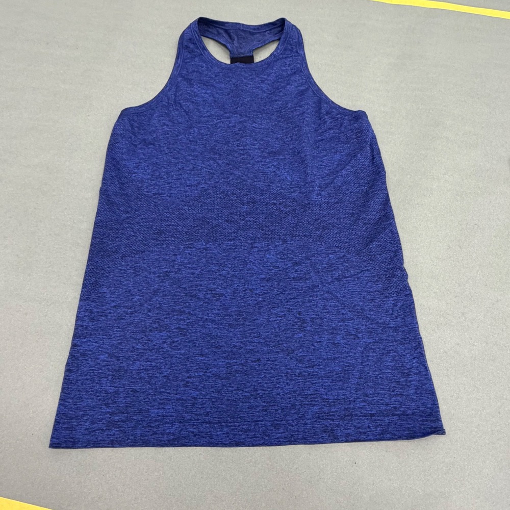 Lululemon Swiftly Tech Racerback Tank Top Blue Space Dye Size 8 Athletic Run